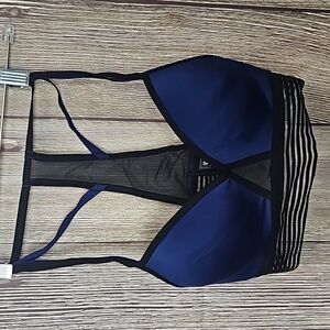 Womens Victoria’s Secret Sports Bra Sz Medium Blue Pullover